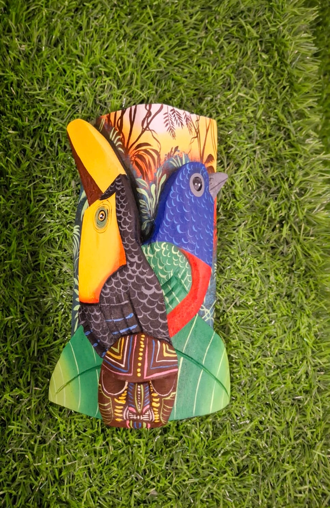 Máscara Brunca - pequeño - Tucán y pájaro 